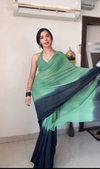 SF 714 Soft Georgette Silk Party Wear Readymade Sarees Wholesale Price In Surat